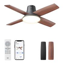 Ventilador de teto Dreo com luzes 12 velocidades 3 modos de ventilador 44" preto Ventilador de teto Dreo com luzes 12 velocidades 3 modos de ventilador 44" preto