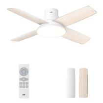 Ventilador de teto Dreo de 44 polegadas de baixo perfil com luzes e controle remoto branco Ventilador de teto Dreo de 44 polegadas de baixo perfil com luzes e controle remoto branco
