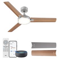 Ventilador de teto Dreo Smart 132cm com luzes 12 velocidades cinza Ventilador de teto Dreo Smart 132cm com luzes 12 velocidades cinza