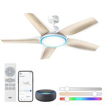 Ventilador de teto Dreo Smart com luzes 52" com Alexa/App White Ventilador de teto Dreo Smart com luzes 52" com Alexa/App White
