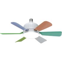 Ventilador De Teto E27 Com Controle Remoto, 3 Velocidades De Ventilação, Timer De 24H, Silencioso E