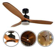 Ventilador de Teto Elegant SL Iluminação Preto Fosco com Pás em Madeira ABS, LED, 48W 3 Cores, Controle Remoto , 6 Velocidades, Ultra Silencioso Ventilador de Teto Elegant SL Iluminação Preto Fosco com Pás em Madeira ABS, LED, 48W 3 Cores, Controle Remoto , 6 Velocidades, Ultra Silencioso