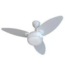 Ventilador de Teto Elluz 3 Pás MDF Branco e Cinza Bivolt Ventilador de Teto Elluz 3 Pás MDF Branco e Cinza Bivolt