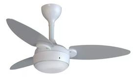 Ventilador de teto elluz br 3p branco e cinza c/r inverter bivolt ventisol