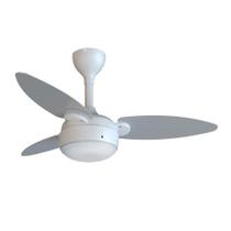 Ventilador De Teto Elluz Inverter Controle Remoto Branco Com Cinza Bivolt Ventilador De Teto Elluz Inverter Controle Remoto Branco Com Cinza Bivolt