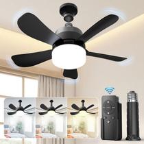 Ventilador de teto Eonini 2 em 1 Socket Light com controle remoto 1000LM