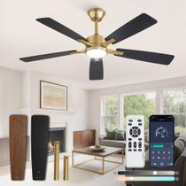 Ventilador de Teto Fanbulous 132 cm com Luz LED e Controle Remoto, 6 Velocidades