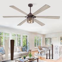 Ventilador de Teto Fanbulous 165 cm Motor DC Luz Controle Remoto 6 Velocidades Ventilador de Teto Fanbulous 165 cm Motor DC Luz Controle Remoto 6 Velocidades