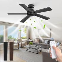 Ventilador de Teto Fanbulous 42" Embutido Preto com Controle Remoto e 6 Velocidades Ventilador de Teto Fanbulous 42" Embutido Preto com Controle Remoto e 6 Velocidades