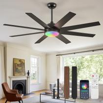 Ventilador de Teto Fanbulous 60" com Luz RGB Controle Remoto e APP