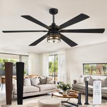 Ventilador de Teto Fanbulous 65" Preto com Motor DC 6 Velocidades e Controle Remoto