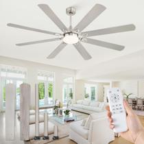 Ventilador de Teto Fanbulous 72" Níquel 8 Hélices LED Controle Remoto Ventilador de Teto Fanbulous 72" Níquel 8 Hélices LED Controle Remoto