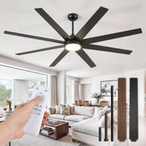 Ventilador de teto Fanbulous 74" Black Light Remote 6 Velocidades Ventilador de teto Fanbulous 74" Black Light Remote 6 Velocidades