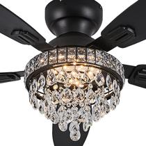 Ventilador de teto Fandelier Fanyank Crystal com luzes 50cm preto Ventilador de teto Fandelier Fanyank Crystal com luzes 50cm preto