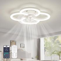 Ventilador de teto FTZVRD Flush Mount LED Light Remote Control