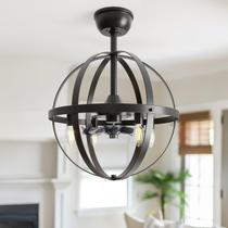 Ventilador de teto G-SAFAVA 20" Black Remote 6 Velocidades Timer