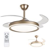 Ventilador de Teto Grande Lampada Led 3 em 1 Pa Retratil Lustre Ajustavel Controle Silencioso Potente Sala Quarto Ventilador de Teto Grande Lampada Led 3 em 1 Pa Retratil Lustre Ajustavel Controle Silencioso Potente Sala Quarto