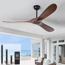 Ventilador de teto heimo 72" Wood, controle remoto interno e externo de 3 pás Ventilador de teto heimo 72" Wood, controle remoto interno e externo de 3 pás