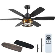 Ventilador de Teto Hounberi 132 cm Motor DC 6 Velocidades Luz Controle Remoto Ventilador de Teto Hounberi 132 cm Motor DC 6 Velocidades Luz Controle Remoto