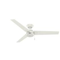 Ventilador de teto Hunter Cassius 132 cm com corrente de tração de 3 lâminas branca Ventilador de teto Hunter Cassius 132 cm com corrente de tração de 3 lâminas branca