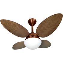 Ventilador de Teto Infinity 1024 Prime Marrom 4 Pás Ratam Lustre Leitoso 127v