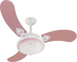 Ventilador de Teto Infinity Colorido 3 Pás Mdf Rosa 110V