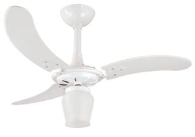 Ventilador de Teto Infinity Globo Aberto Branco 3 Pás MDF Bca 110V+Controle 2000