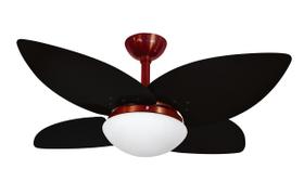 Ventilador de Teto Infinity Lótus Chocolate 4 Pás Preto 110V+Controle 1025 Ventilador de Teto Infinity Lótus Chocolate 4 Pás Preto 110V+Controle 1025