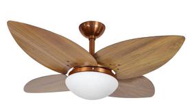 Ventilador de Teto Infinity Lótus Cobre 4 Pás Freijó 220V+Controle 1025 Ventilador de Teto Infinity Lótus Cobre 4 Pás Freijó 220V+Controle 1025