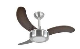 Ventilador de Teto Infinity Lux LED 3000K Prata Es 3 Pás MDF Tb 110V+Controle 2008