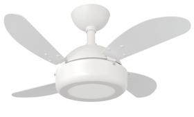 Ventilador de Teto Infinity Lux LED 6000K Mini Branco 4 Pás MDF Branco 220V 1020