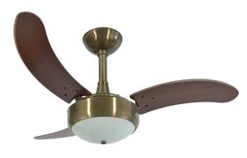 Ventilador de Teto Infinity Lux Verde Fumê 3 Pás MDF Tabaco 110V 2003 Ventilador de Teto Infinity Lux Verde Fumê 3 Pás MDF Tabaco 110V 2003