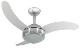 Ventilador de Teto Infinity Max Cromo 3 Pás MDF Branco 110V 1007