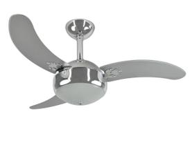 Ventilador de Teto Infinity Max Cromo 3 Pás MDF Prata 220V+Controle 1007