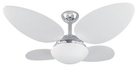 Ventilador de Teto Infinity Prime Cromo 4 Pás Rattan Branco 110 V 1024