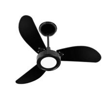 Ventilador De Teto Inverter Delta Led PRETO 3 Pás Laqueadas PRETAS Bivolt Com Controle 54-3310 Ventidelta
