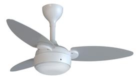 Ventilador De Teto Inverter Elluz 3 Pás Branco E Cinza Com Controle Remoto Ventisol Ventilador De Teto Inverter Elluz 3 Pás Branco E Cinza Com Controle Remoto Ventisol