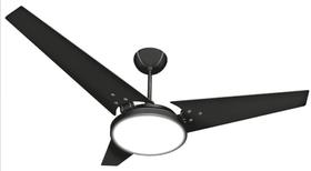 Ventilador de Teto Itacaré LED 6500K Preto Com 3 Pás de MDF 110V+Controle - Ventex Ventilador de Teto Itacaré LED 6500K Preto Com 3 Pás de MDF 110V+Controle - Ventex