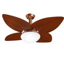 Ventilador de Teto Jet Aspen Venti-delta Cobre 4Pás Rádica Jequitibá 110 V