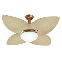 Ventilador de Teto Jet Aspen Venti-delta Cobre 4Pás Rattan Natural 110 V + Controle Ventilador de Teto Jet Aspen Venti-delta Cobre 4Pás Rattan Natural 110 V + Controle