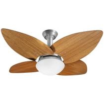 Ventilador de Teto Jet Aspen Venti-delta Prata 4Pás Freijó 220 V + Controle