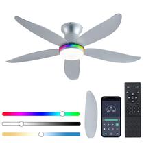 Ventilador de teto JSAITEE 48" RGB Light Remote 6 Velocidades Ventilador de teto JSAITEE 48" RGB Light Remote 6 Velocidades