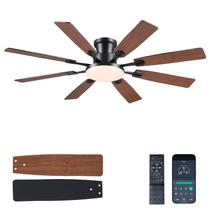 Ventilador de Teto JSAITEE 60" Marrom com LED e Controle Remoto, Motor DC Ventilador de Teto JSAITEE 60" Marrom com LED e Controle Remoto, Motor DC