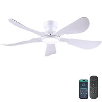 Ventilador de teto Kviflon 132cm com luz e controle remoto de 6 velocidades