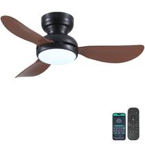 Ventilador de teto Kviflon 36" Flush Mount Light Remote App Control