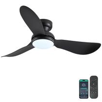 Ventilador de teto Kviflon 46" Flush Mount Remote APP 3-Blade Ventilador de teto Kviflon 46" Flush Mount Remote APP 3-Blade