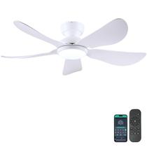 Ventilador de teto Kviflon de 46 polegadas com luzes e controle remoto branco Ventilador de teto Kviflon de 46 polegadas com luzes e controle remoto branco
