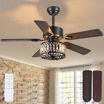 Ventilador de teto Kviflon Farmhouse de 48 polegadas com luz e controle remoto preto Ventilador de teto Kviflon Farmhouse de 48 polegadas com luz e controle remoto preto