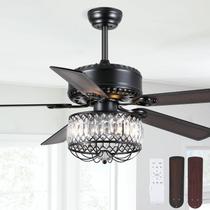 Ventilador de teto Kviflon Farmhouse de 52 polegadas com luz e controle remoto preto Ventilador de teto Kviflon Farmhouse de 52 polegadas com luz e controle remoto preto