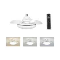 Ventilador De Teto LED 30W E27 Regulável Com Controle Remoto Para Sala De Estar, Estudo, Uso